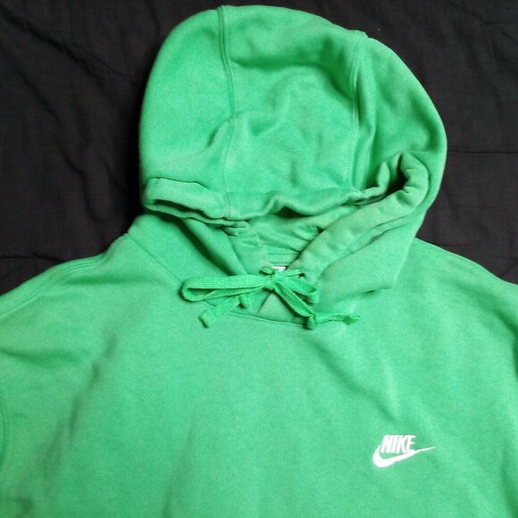 Nike Logo Pullover Hoodie Sweatshirt Bright Green - Picture 1 of 5